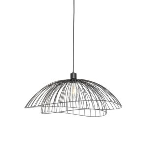 Design függőlámpa fekete dupla búrával 66cm - Pua