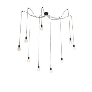 Design függőlámpa fekete 9 lámpával - Cavalux