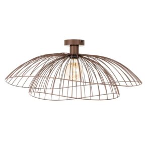 Design mennyezeti lámpa bronz dupla búrával 45cm - Pua