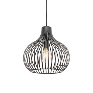 Modern függőlámpa fekete 38 cm - Saffira