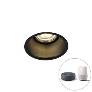Modern intelligens süllyesztett folt fekete WiFi GU10-vel - Oszt