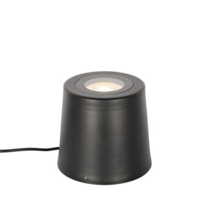 Modern kerti spotlámpa fekete kerek IP65 AR111 - Lennard