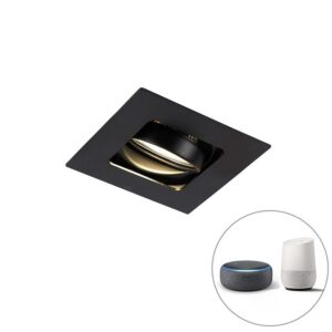 Modern Smart süllyesztett folt fekete WiFi GU10-vel - Artemis
