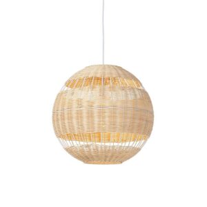 Rusztikus függőlámpa fehér rattanból - Rattan