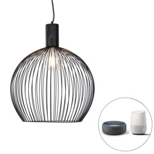 Smart kerek függőlámpa fekete 50 cm Wifi G95 - Dos
