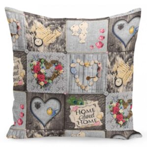 Diszparnahuzat Home Sweet Home Barna 45x45 Cm