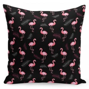 Fekete Diszparnahuzat Flamingo 45x45 Cm