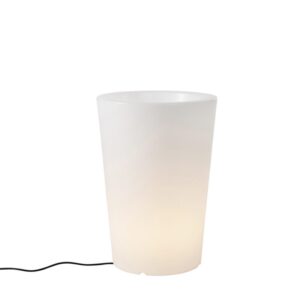 Kültéri állólámpa fehér 60 cm-es virágcserép IP44 - Verano