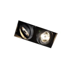 Okos süllyesztett spotlámpa fekete keret nélküli 2-lámpás 2 Wifi GU10 70mm-rel - Oneon