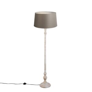 Vidéki állólámpa taupe vászon árnyalattal 45 cm - Classico