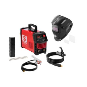 Hegesztőkészlet - MMA hegesztőgép - 160 A - hegesztősisak X-metal - hegesztőelektróda bázikus Ø 2