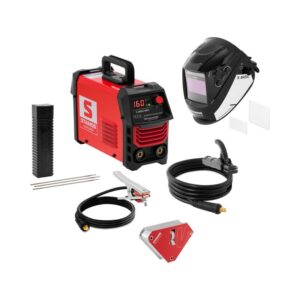 Hegesztőkészlet - MMA hegesztőgép - 160 A - X-Basic hegesztősisak - pálcás elektróda Ø 2