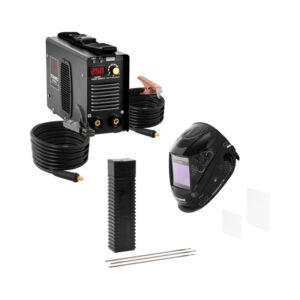 Hegesztőkészlet MMA hegesztőgép - 250 A - 8 m-es kábel - 60% Duty Cycle - hegesztősisak Colour Glass Y-100 - elektródák E7018 - bázikus - Ø 2