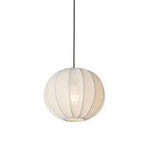 Japandi függőlámpa fehér selyemmel 30 cm - Plu