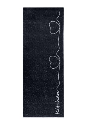 Konyhai szőnyeg KITCHEN LOVER - sötétszürke Szélesség: 80 cm | Hossza: 300 cm