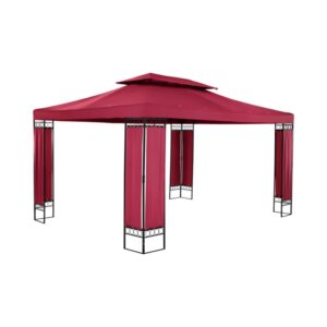 Kerti pavilon - 3 x 4 m - 160 g / m² - borvörös | Uniprodo