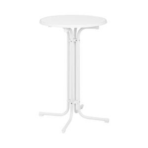 Bárasztal - Ø 70 cm - összecsukható - fehér | Royal Catering