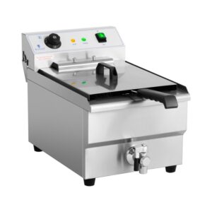Elektromos olajsütő - 16 l - 6000 W - leeresztőcsap - hidegzóna | Royal Catering