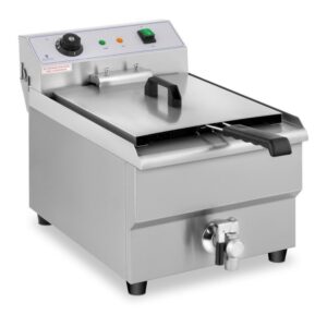 Elektromos olajsütő - 16 l - leeresztőcsap - 230 V | Royal Catering
