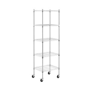 Fémpolc - 60 x 45 x 190 cm - 50 kg - 4 kerék - Royal Catering