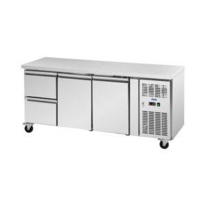 Hűtőpult Kerekekkel - 410 L - 2 Rekesz / 2 Fiók - 179