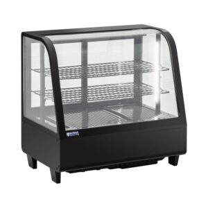 Hűtővitrin - 100 L - Royal Catering - 3 szint - fekete