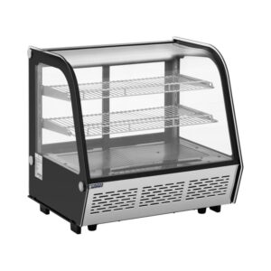 Hűtővitrin - 120 l - Royal Catering - 3 szint - Fekete