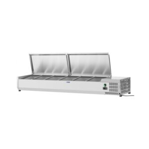 Hűtővitrin - 180 x 39 cm - 8 darab 1/3 GN edény | Royal Catering