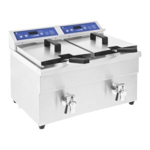 Indukciós fritőz - 2 x 10 liter - 60 - 190 ° C | Royal Catering