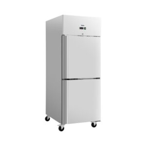 Ipari hűtőszekrény - 750 l - rozsdamentes acél - 2 ajtó - 4 kerék - zárható - Royal Catering