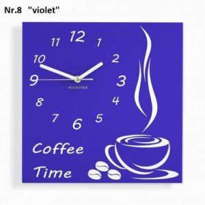 Konyhai falióra Coffee Time Lila