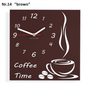 Konyhai falióra Coffee Time sötétbarna