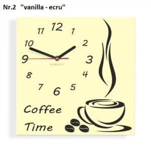Konyhai falióra Coffee Time vanília-ecrü