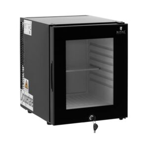 Minibár hűtő - 25 l - üvegajtó - fekete - Royal Catering