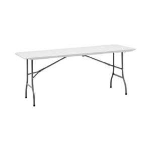 Összecsukható asztal - 1800 x 750 x 740 mm - Royal Catering - 150 kg - kültéri/beltéri - Fehér
