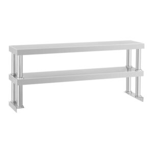 Polc felépítmény - munkaasztal kiegészitő - 120 cm - 2 polc | Royal Catering