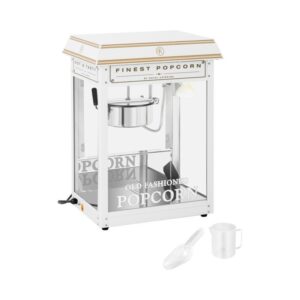 Popcorn gép - fehér és arany | Royal Catering