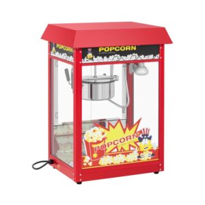 Popcorn gép - retro design - 195 / 235 °C - piros - Royal Catering