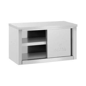 Rozsdamentes acél faliszekrény - 900 x 400 x 500 mm - teherbírás szintenként: 70 kg - Royal Catering
