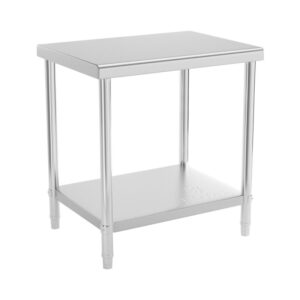 Rozsdamentes acél munkaasztal - ECO - 80 x 60 cm - 190 kg - Royal Catering