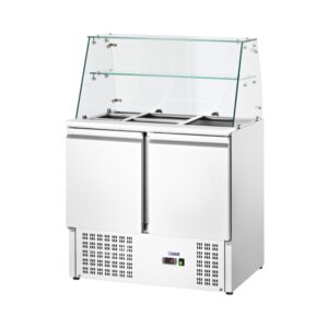Salátabár - üvegtetővel - Royal Catering - 240 L - 7 GN edényhez - 90 x 70 cm