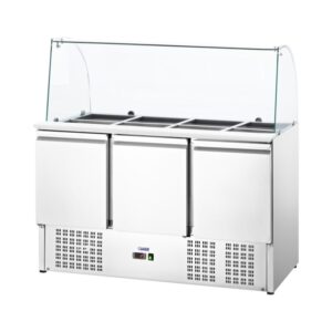 Salátabár - üvegtetővel - Royal Catering - 368 L - 8 GN edényhez - 137 x 70 cm