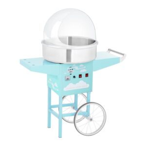 Vattacukor készítő gép készlet kocsival és védőburokkal - 52 cm - 1.200 W - türkiz | Royal Catering