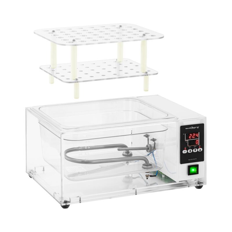 Vízfürdő - Digitális - 9 L - Átlátszó - 5-100 °C - 280 X 220 X 150 Mm | Steinberg Systems