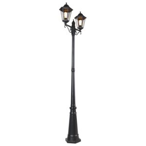 Kültéri lámpás fekete 220 cm 2-fényes IP44 - Havanna