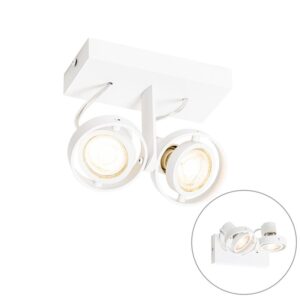 Modern mennyezeti spotlámpa fehér 2 lámpás GU10 50mm - Master