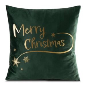 Zöld karácsonyi díszpárnahuzat MERRY CHRISTMAS szélesség: 45 cm | hosszúság: 45 cm