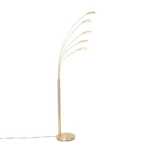 Design állólámpa sárgaréz LED 5 lámpával - Hatvanas évek Trento