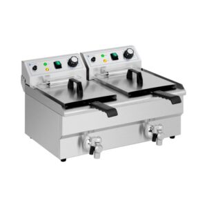 Elektromos olajsütő - 2 x 9 l - Royal Catering - 230 V