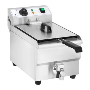 Elektromos olajsütő - 6 l - 3000 W - leeresztőcsappal - Royal Catering